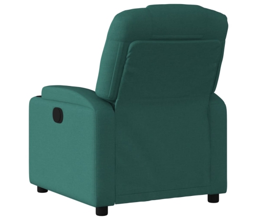 Sillón reclinable eléctrico tela verde oscuro