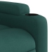 Sillón reclinable eléctrico tela verde oscuro