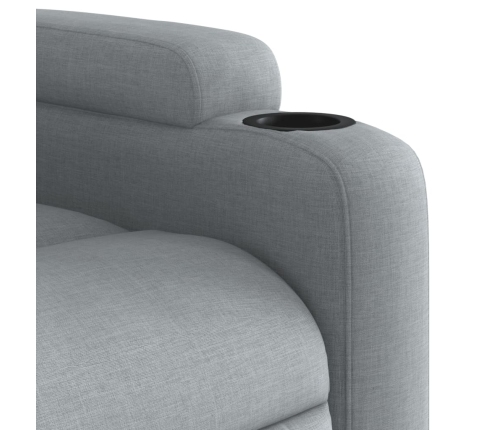 Sillón reclinable de masaje eléctrico tela gris claro