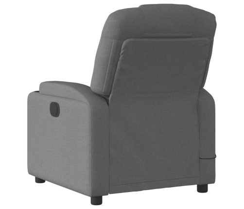 Sillón reclinable de masaje eléctrico tela gris oscuro