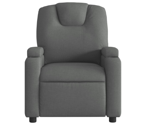 Sillón reclinable de masaje eléctrico tela gris oscuro