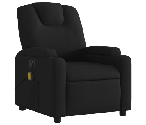 Sillón reclinable de masaje eléctrico tela negro