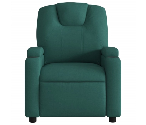 Sillón reclinable de masaje eléctrico tela verde oscuro