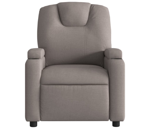 Sillón reclinable de masaje eléctrico tela gris taupe