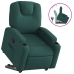 Sillón reclinable elevable tela verde oscuro