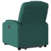 Sillón reclinable elevable tela verde oscuro