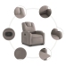 Sillón reclinable elevable tela gris taupe