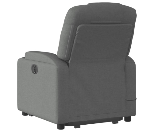 Silla de masaje reclinable de pie de tela gris oscuro