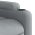 Sillón eléctrico reclinable elevable de tela gris claro