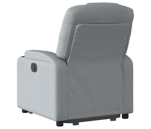 Sillón eléctrico reclinable elevable de tela gris claro