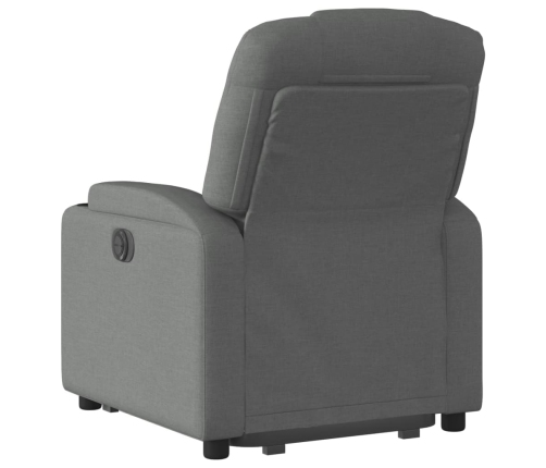 Sillón eléctrico reclinable elevable de tela gris oscuro