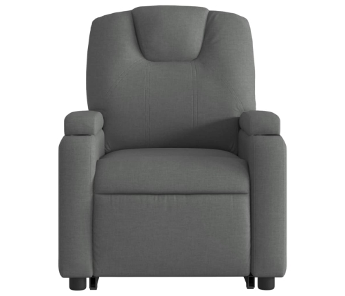 Sillón eléctrico reclinable elevable de tela gris oscuro