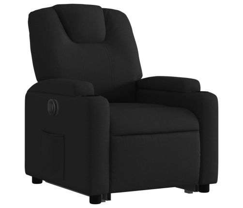 Sillón eléctrico reclinable elevable de tela negro