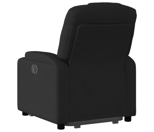 Sillón eléctrico reclinable elevable de tela negro