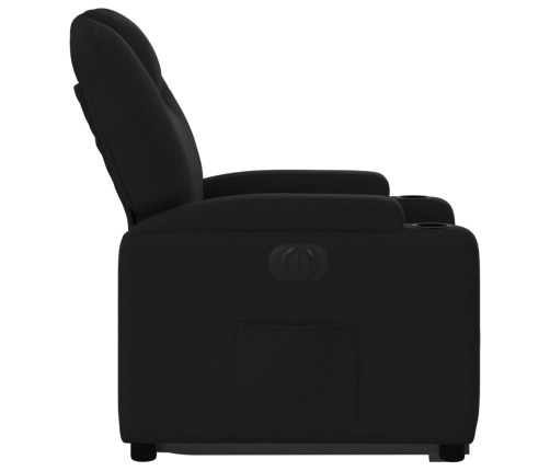 Sillón eléctrico reclinable elevable de tela negro