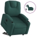 Sillón eléctrico reclinable elevable de tela verde oscuro