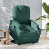 Sillón eléctrico reclinable elevable de tela verde oscuro