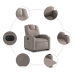 Sillón eléctrico reclinable elevable de tela gris taupe