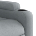 Sillón de masaje eléctrico reclinable elevable tela gris claro