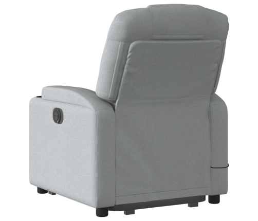 Sillón de masaje eléctrico reclinable elevable tela gris claro