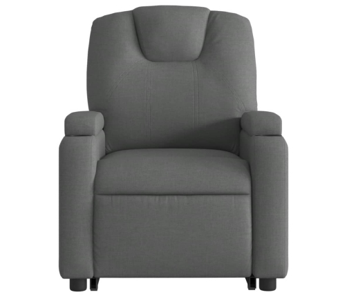 Sillón de masaje eléctrico reclinable elevable tela gris oscuro