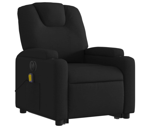 Sillón de masaje eléctrico reclinable elevable tela negro