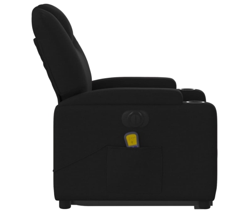 Sillón de masaje eléctrico reclinable elevable tela negro