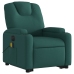 Sillón masaje eléctrico reclinable elevable tela verde oscuro