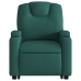 Sillón masaje eléctrico reclinable elevable tela verde oscuro