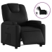 Sillón reclinable eléctrico de cuero sintético negro