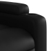 Sillón reclinable eléctrico de cuero sintético negro