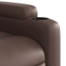 Sillón reclinable eléctrico de cuero sintético marrón