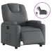 Sillón reclinable eléctrico de cuero sintético gris