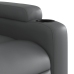 Sillón reclinable eléctrico de cuero sintético gris