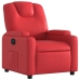 Sillón reclinable eléctrico de cuero sintético rojo