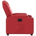 Sillón reclinable eléctrico de cuero sintético rojo