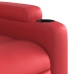 Sillón reclinable eléctrico de cuero sintético rojo