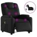 Sillón de masaje reclinable eléctrico cuero sintético negro