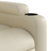 Sillón de masaje reclinable eléctrico cuero sintético crema