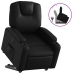 Sillón reclinable elevable cuero artificial negro