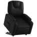 Sillón reclinable elevable cuero artificial negro