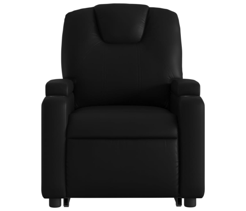 Sillón reclinable elevable cuero artificial negro