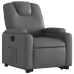 Sillón reclinable elevable cuero artificial gris