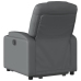 Sillón reclinable elevable cuero artificial gris