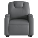 Sillón reclinable elevable cuero artificial gris