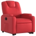 Sillón reclinable elevable cuero artificial rojo