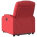 Sillón reclinable elevable cuero artificial rojo