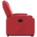 Sillón reclinable elevable cuero artificial rojo