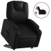 Sillón reclinable y elevable eléctrico cuero sintético negro