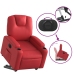 Sillón elevable eléctrico cuero artificial rojo